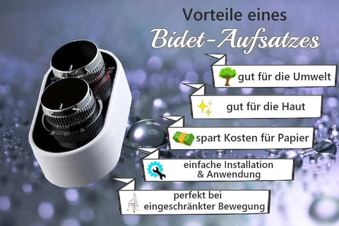 Bidetshop24 Vorteile Bidet Aufsatz Taharet Dusch WC Podusche Popodusche WC Einsatz